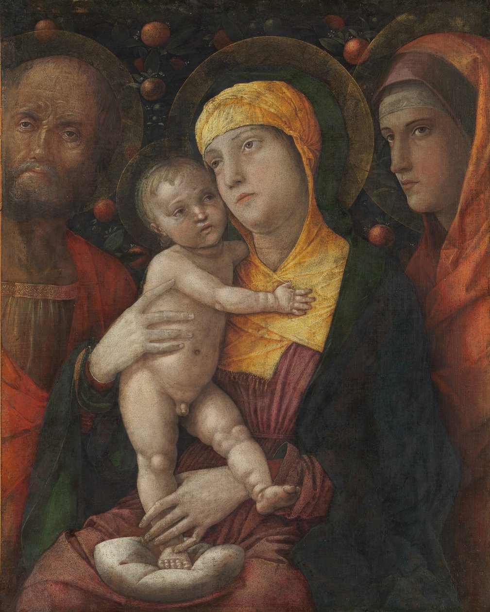 神圣家族与圣玛丽·玛格达琳（ca） 1495-1500。 作者 安德里亚·曼特尼亚（Andrea Mantegna）