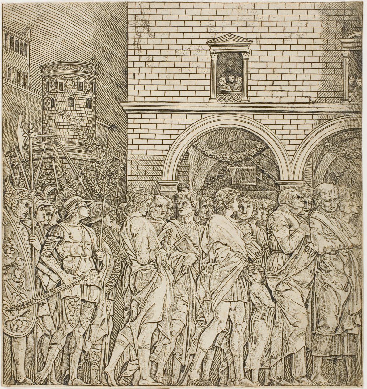 参议员们，选自凯撒的胜利 作者 安德里亚·曼特尼亚（Andrea Mantegna）