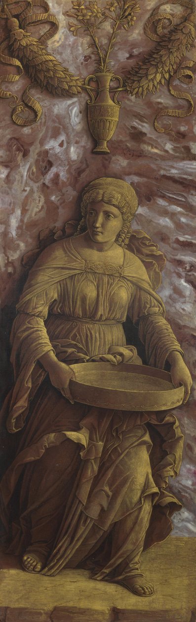 拿着筛子的圣母图西娅，约1500年。 作者 安德里亚·曼特尼亚（Andrea Mantegna）