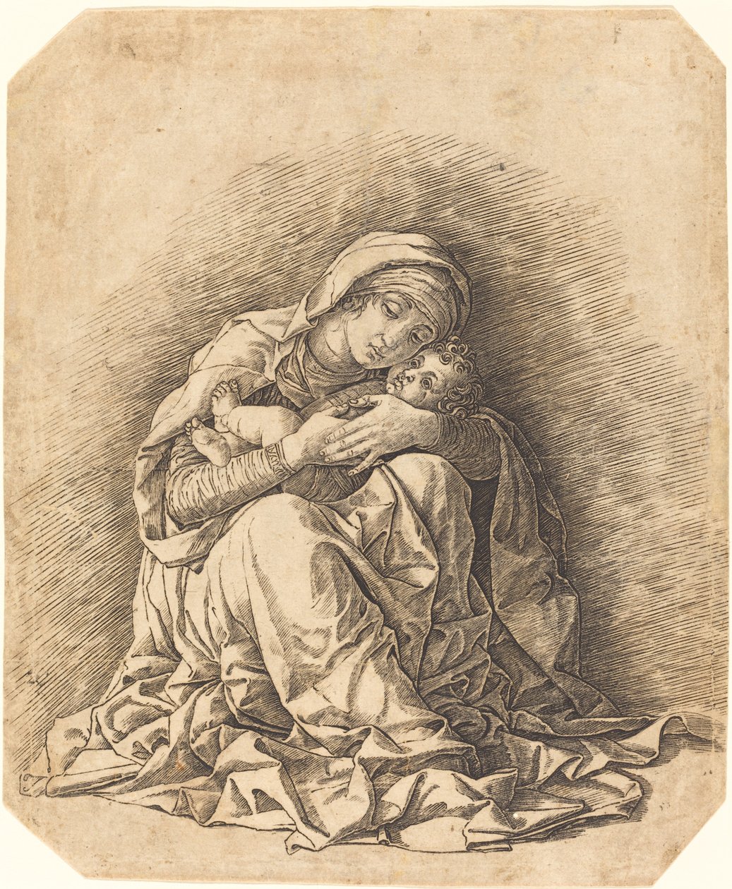 圣母与圣婴 作者 安德里亚·曼特尼亚（Andrea Mantegna）