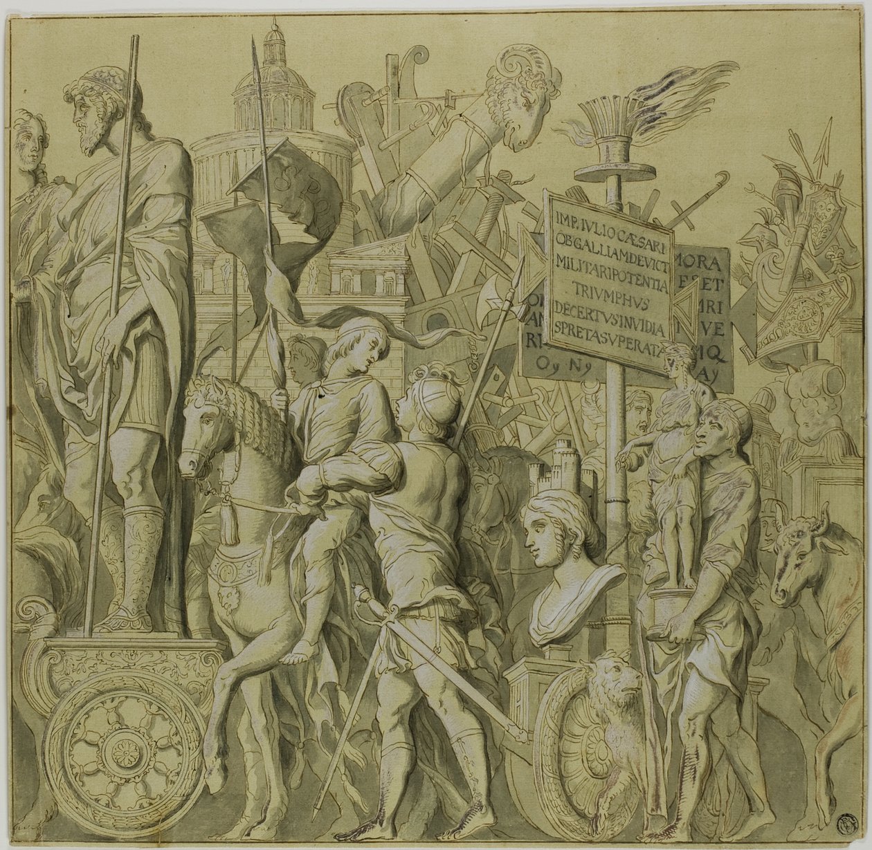 凯撒大帝的胜利画布 No. 作者 安德里亚·曼特尼亚（Andrea Mantegna）