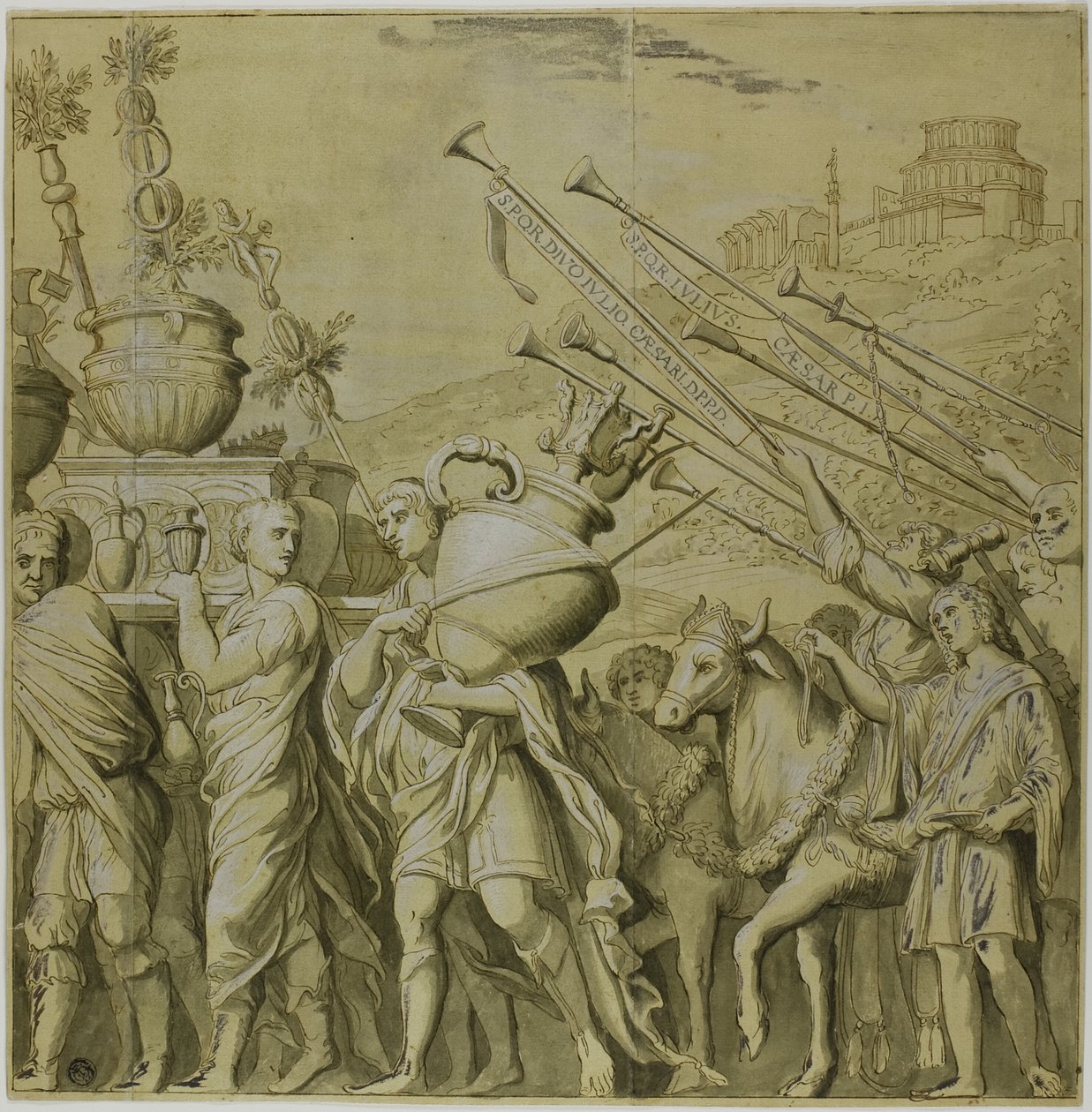 凯撒大帝的胜利画布 No. 作者 安德里亚·曼特尼亚（Andrea Mantegna）