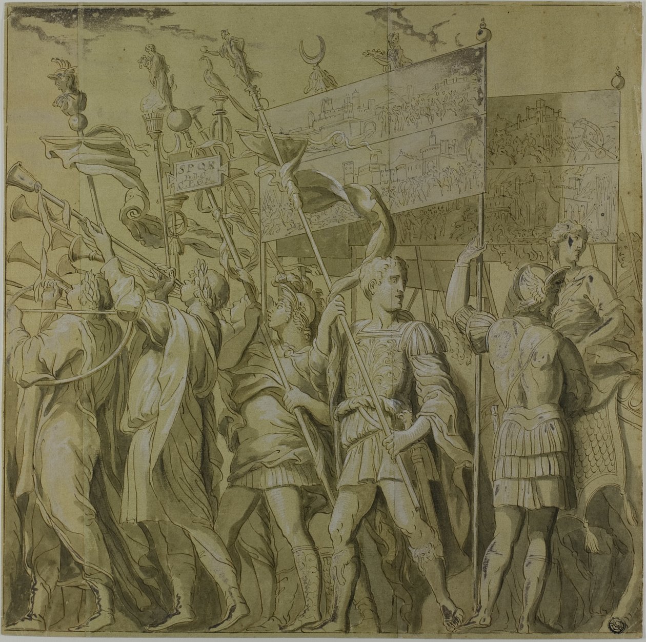凯撒大帝的胜利画布 No. 作者 安德里亚·曼特尼亚（Andrea Mantegna）