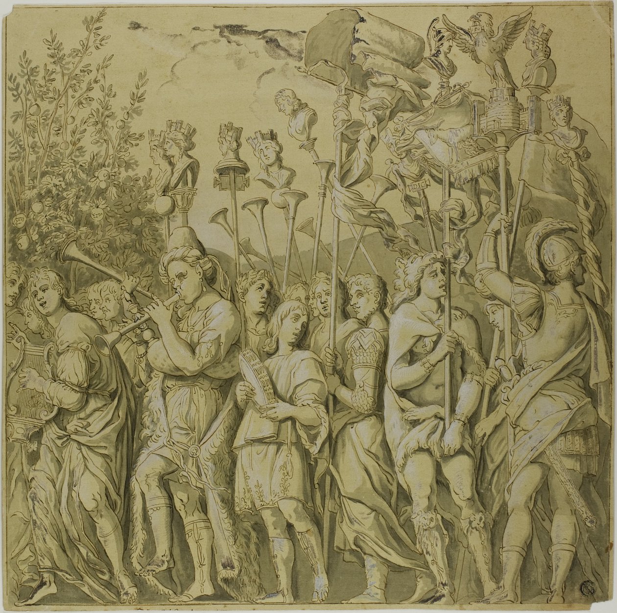 凯撒大帝的胜利第七号画布 作者 安德里亚·曼特尼亚（Andrea Mantegna）