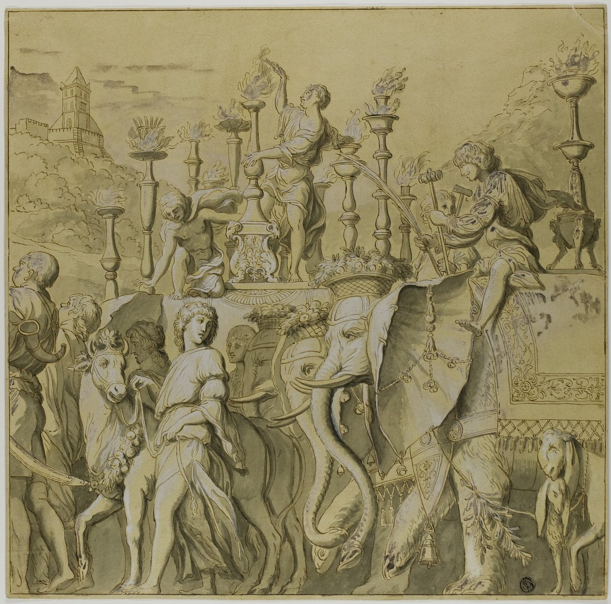 凯撒大帝的胜利第五号画布 作者 安德里亚·曼特尼亚（Andrea Mantegna）