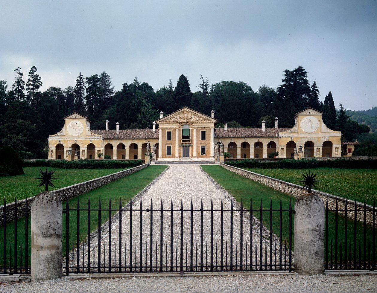 Barbaro 或 Volpi 别墅的景色 作者 安德里亚·帕拉迪奥（Andrea Palladio）