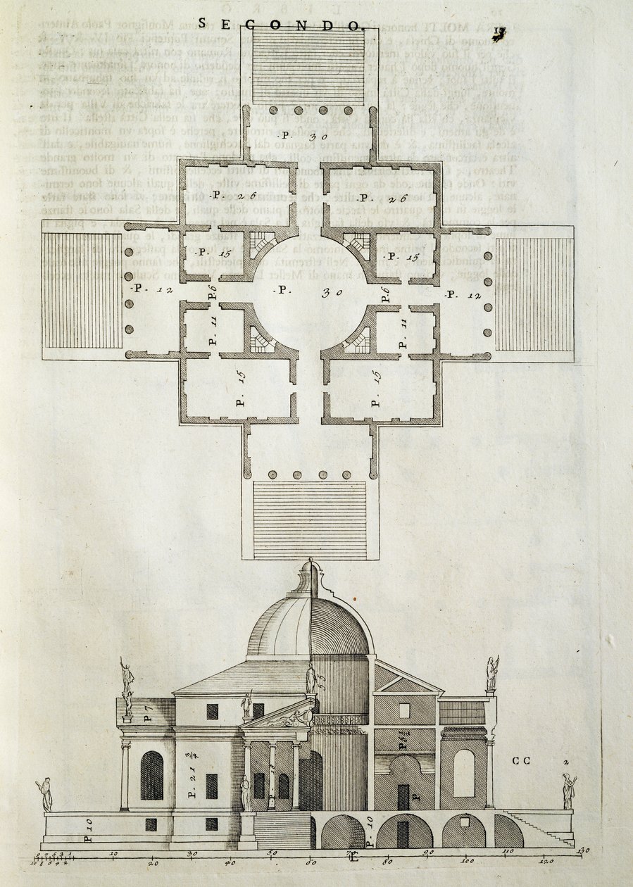 圆形大厅别墅 作者 安德里亚·帕拉迪奥（Andrea Palladio）