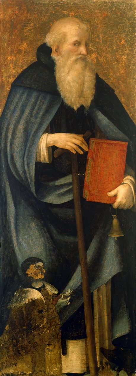 Saint Anthony Abbot 或 Anthony Great 和客户 Francesco Caracciolo 作者 安德里亚·萨巴蒂尼（Andrea Sabatini）