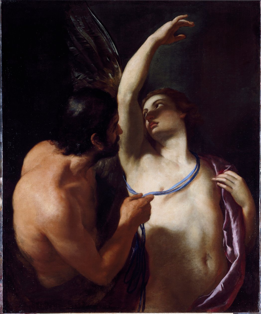 Icarus and Dedale (Icarus and Daedalus) Painting by Andrea Sacchi (1599-1661) beginning of the 17th century Genes, Musei di Strada Nuova (ex Palazzo Rosso) 作者 安德里亚·萨基（Andrea Sacchi）