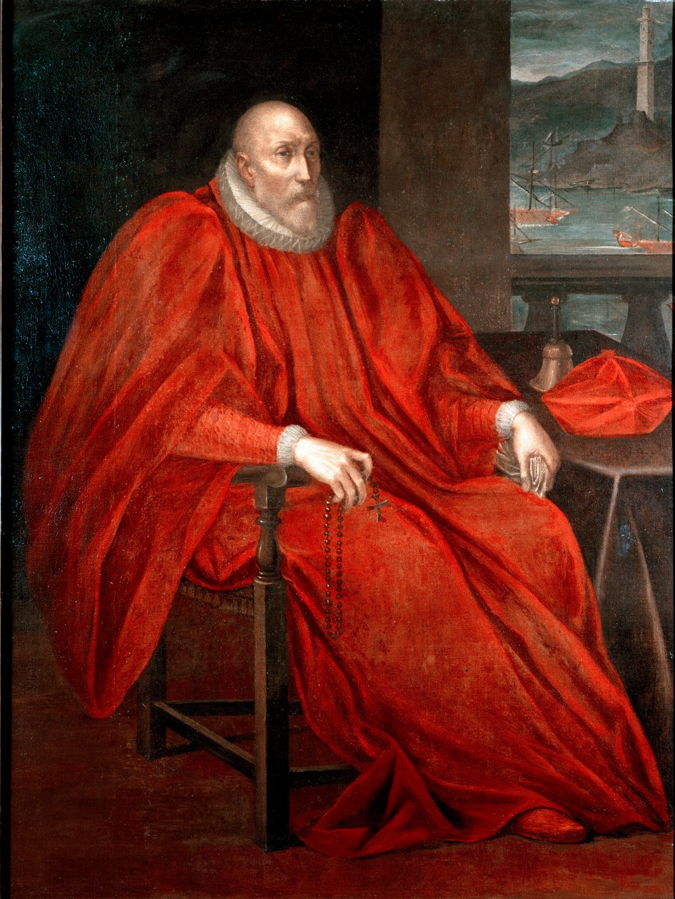 西蒙娜·斯皮诺拉 (1522-1569, 1567 至 1569 年间的基因总督) 肖像 Andrea Semino (1526-1594) 1568-1569 128x170 厘米私人收藏 作者 安德里亚·塞米诺（Andrea Semino）