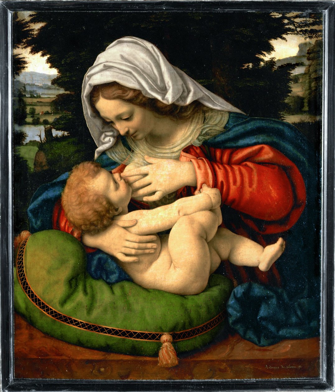 La Vierge au coussin vert - 带绿色垫子的圣母... 作者 安德里亚·索拉里奥（Andrea Solario）