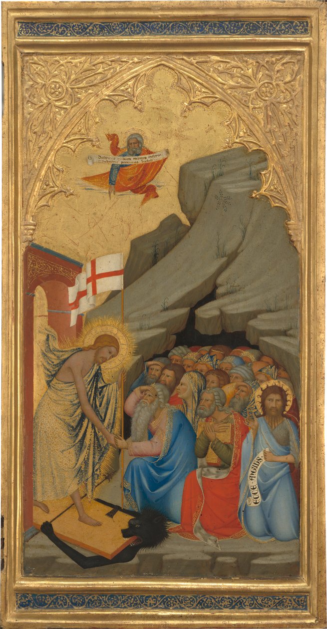 The Descent into Limbo，c.1380（鸡蛋蛋白和木板上的金箔） 作者 安德烈·范尼（Andrea Vanni）