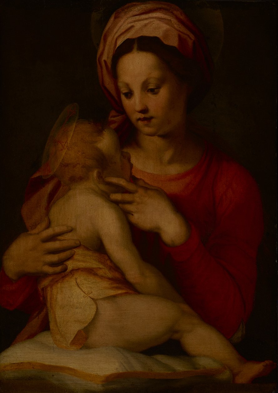 圣母子》（油画） 作者 Andrea del (attr.to) Sarto