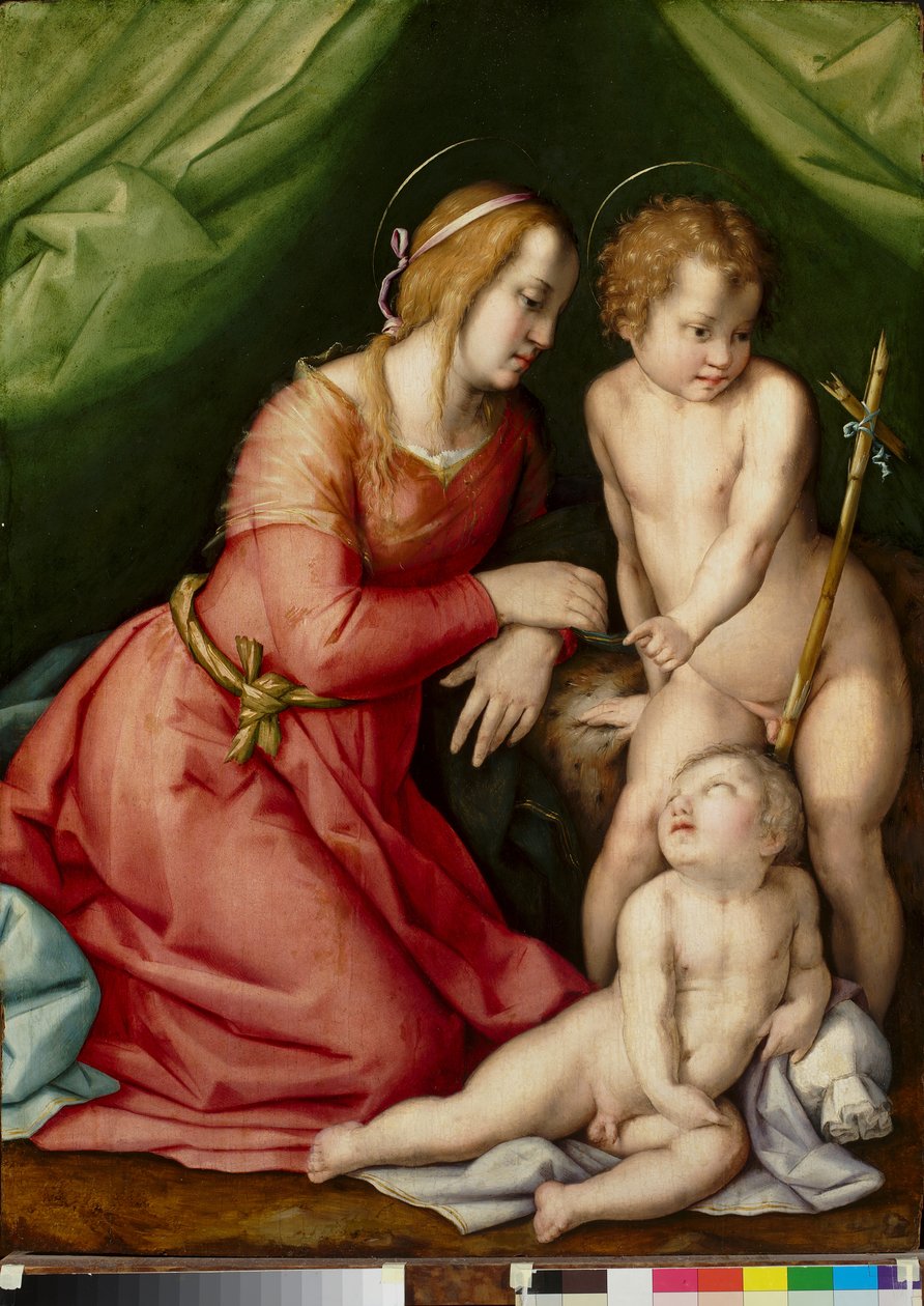 麦当娜和孩子与圣约翰 作者 Andrea del (车间) Sarto