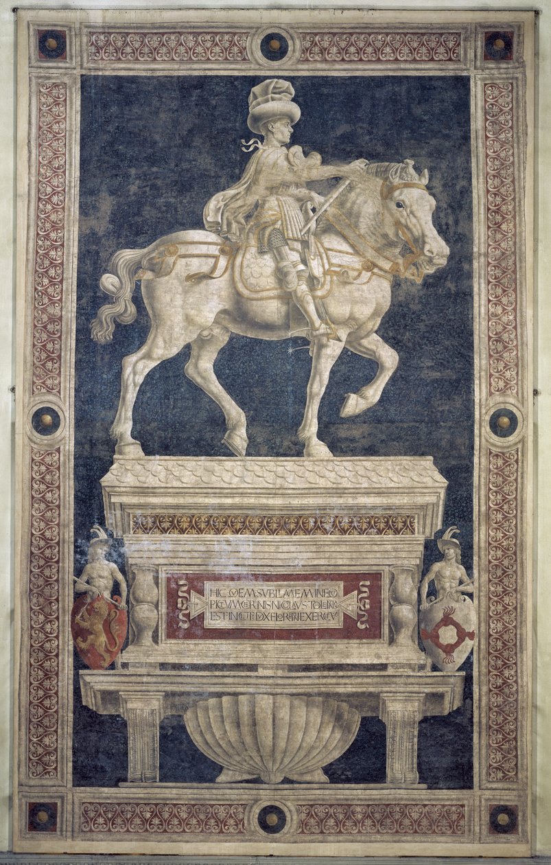 Niccolo Marucci da Tolentino（1435），1456（新鲜）的马术纪念碑 作者 安德里亚·德尔·卡斯塔尼奥