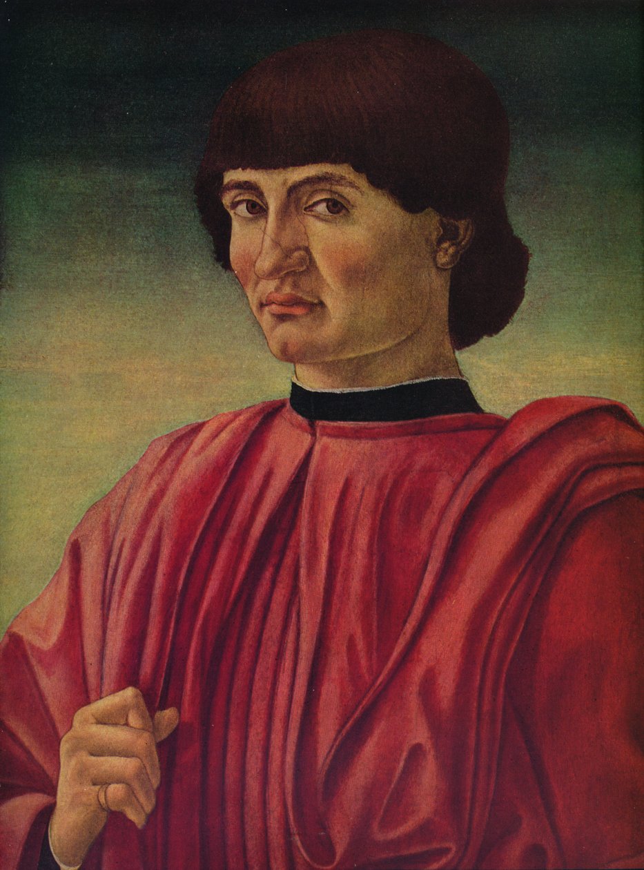 一个男人的肖像，c1450 作者 安德里亚·德尔·卡斯塔尼奥