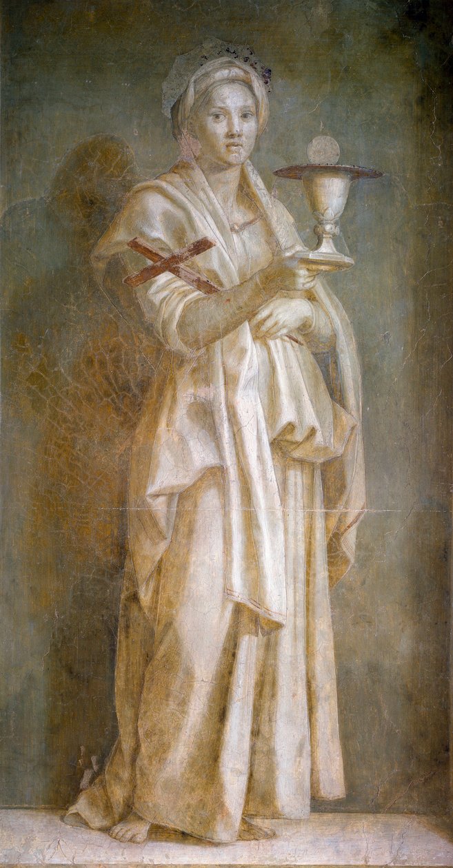 La Faith Fresco by Andrea del Sarto (1486-1531) 1522 Dim.194x110 cm Florence, Chiostro dello Scalzo 作者 安德里亚·德尔·萨托（Andrea del Sarto）