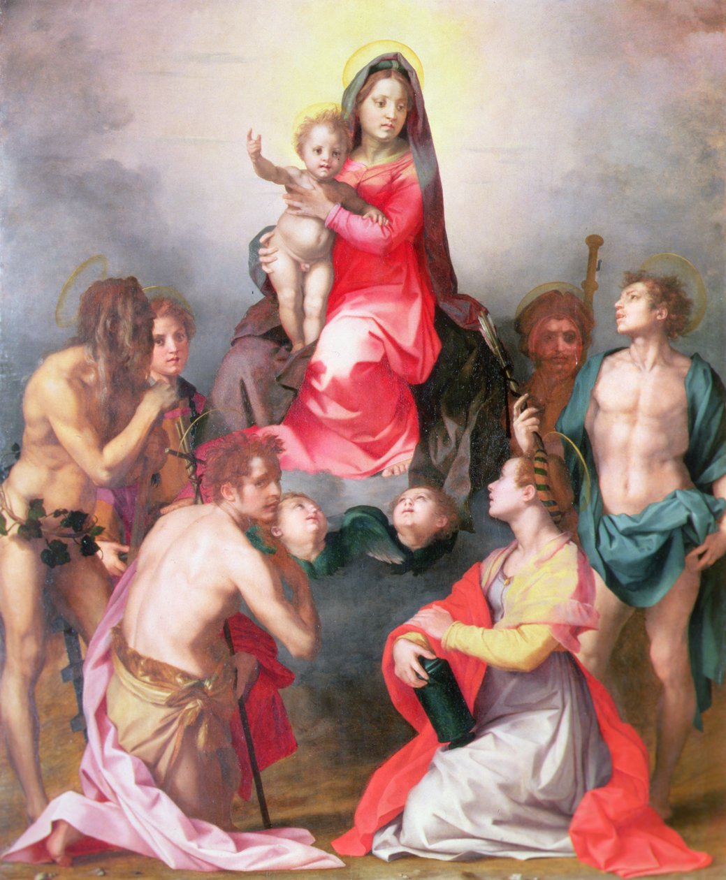 圣母玛利亚和圣徒的孩子 作者 安德里亚·德尔·萨托（Andrea del Sarto）