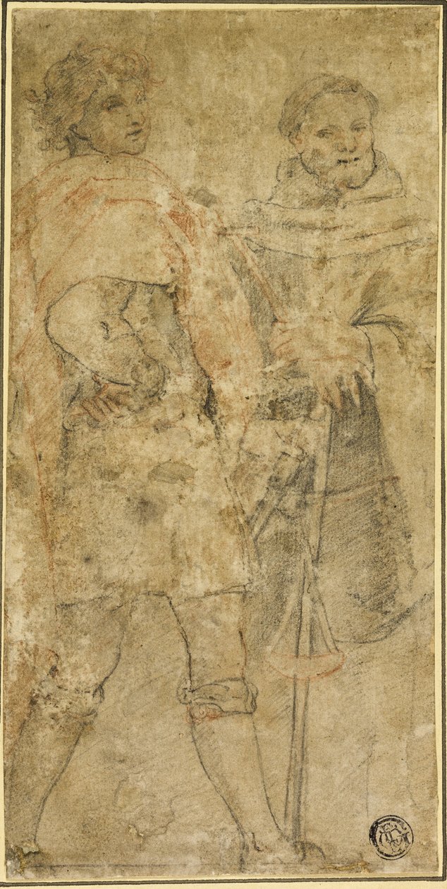 圣米迦勒和圣乔瓦尼-瓜尔贝托 作者 安德里亚·德尔·萨托（Andrea del Sarto）