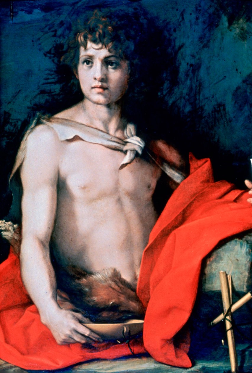 施洗者圣约翰》，约1506-1530年 作者 安德里亚·德尔·萨托（Andrea del Sarto）