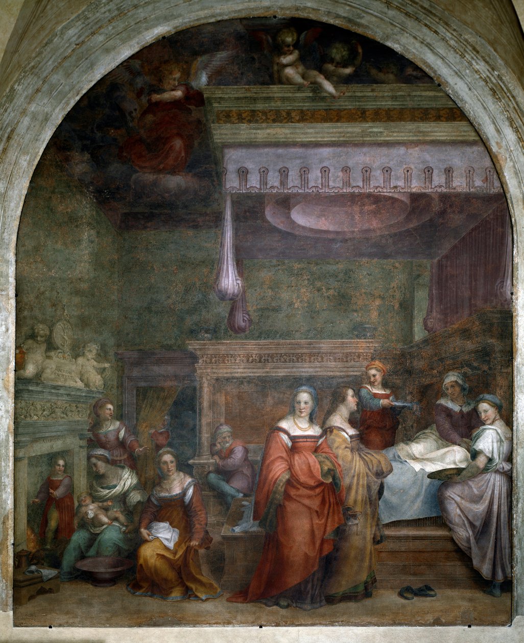 玛丽的诞生（壁画 作者 安德里亚·德尔·萨托（Andrea del Sarto）