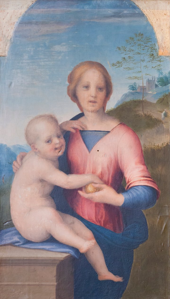 圣母与圣婴（木板油画） 作者 安德里亚·德尔·萨托（Andrea del Sarto）