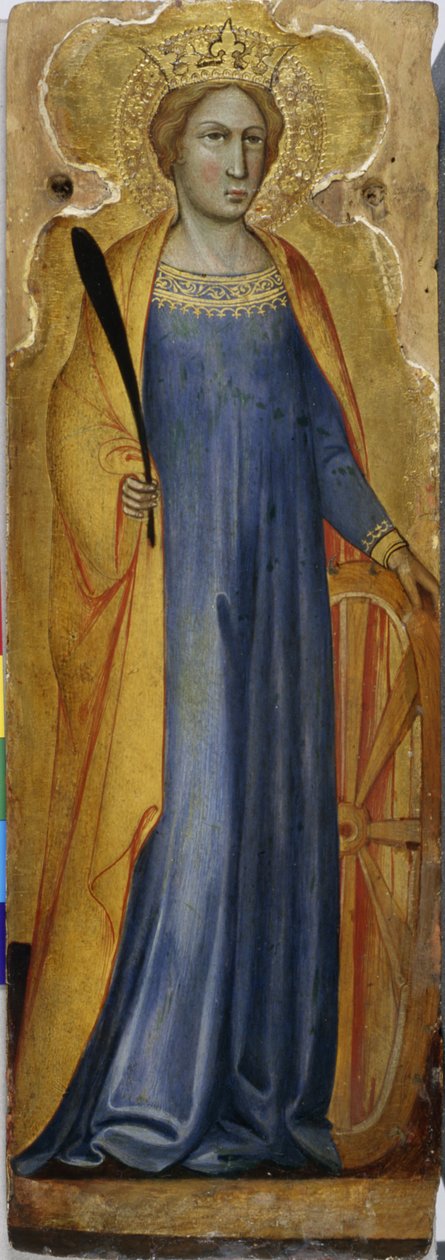 St. Katharine，c.1400（杨木上的蛋彩画） 作者 安德里亚·迪·巴托洛