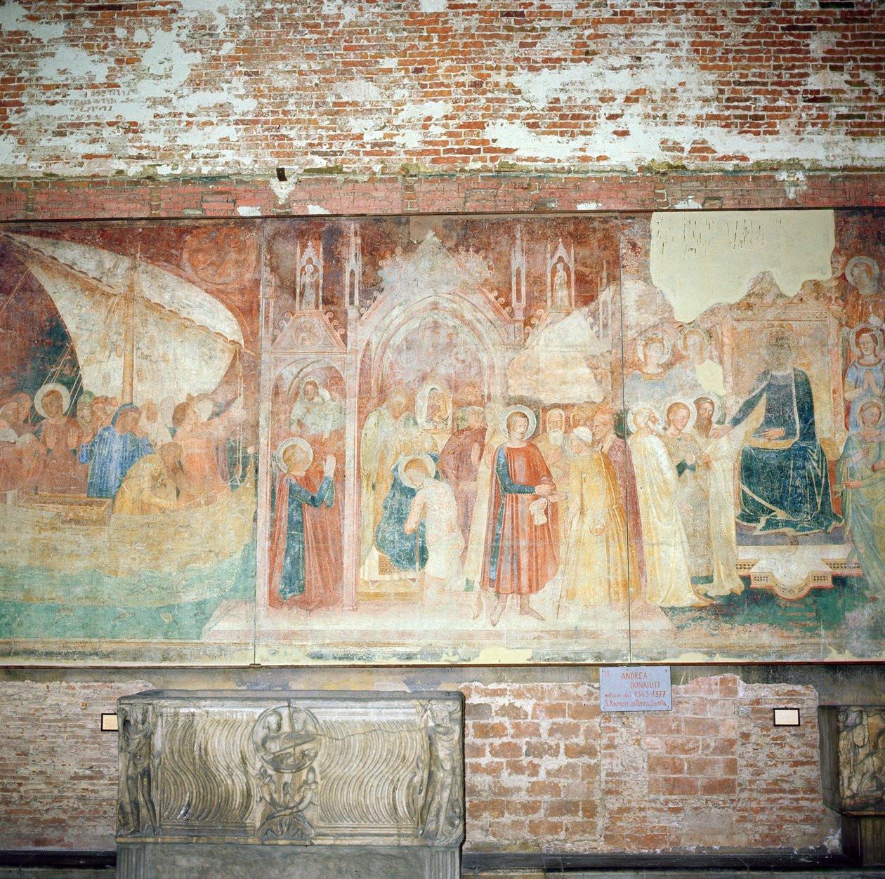 St Ranieri在圣地，14世纪中叶 作者 安德里亚·迪·博纳乌托（Andrea di Bonaiuto）