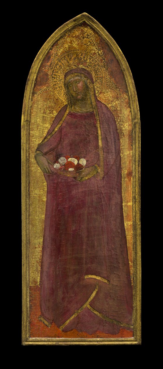 匈牙利圣伊丽莎白，c.1365（木头上的蛋彩画和金箔） 作者 安德里亚·迪波纳乌托fl.1343 77