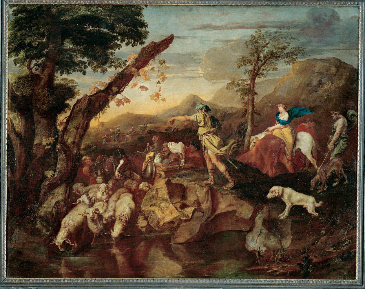 Auszug Jakobs nach Kanaan - 雅各布前往迦南......（布面油画） 作者 安德里亚·迪利昂