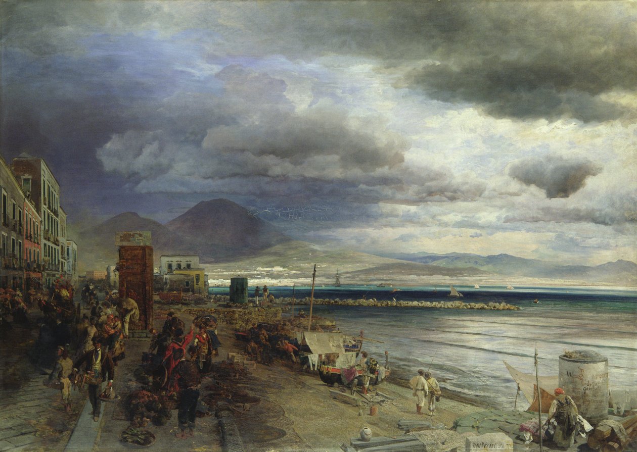 1877年那不勒斯海岸 作者 安德烈亚斯·阿亨巴赫（Andreas Achenbach）