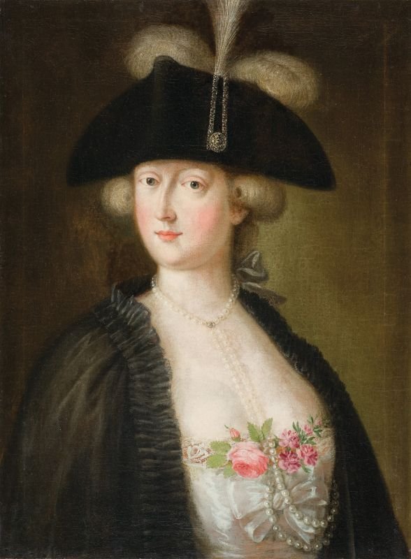 Maria Fjodorovna，俄罗斯王子PavlanEnglish的妻子：Wurttembergn的Maria Feodorovna Sophie Dorothea的肖像 作者 安德烈亚斯·赫林（Andreas Herrlein）