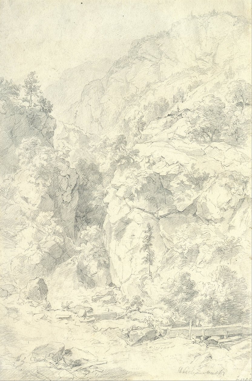山地景观 作者 安德烈亚斯·阿亨巴赫（Andreas Achenbach）