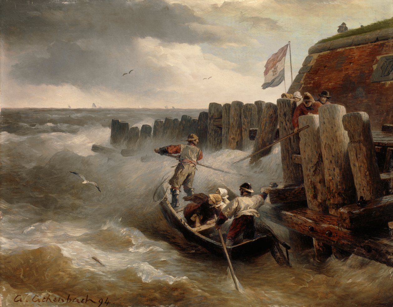 海景，1894年 作者 安德烈亚斯·阿亨巴赫（Andreas Achenbach）