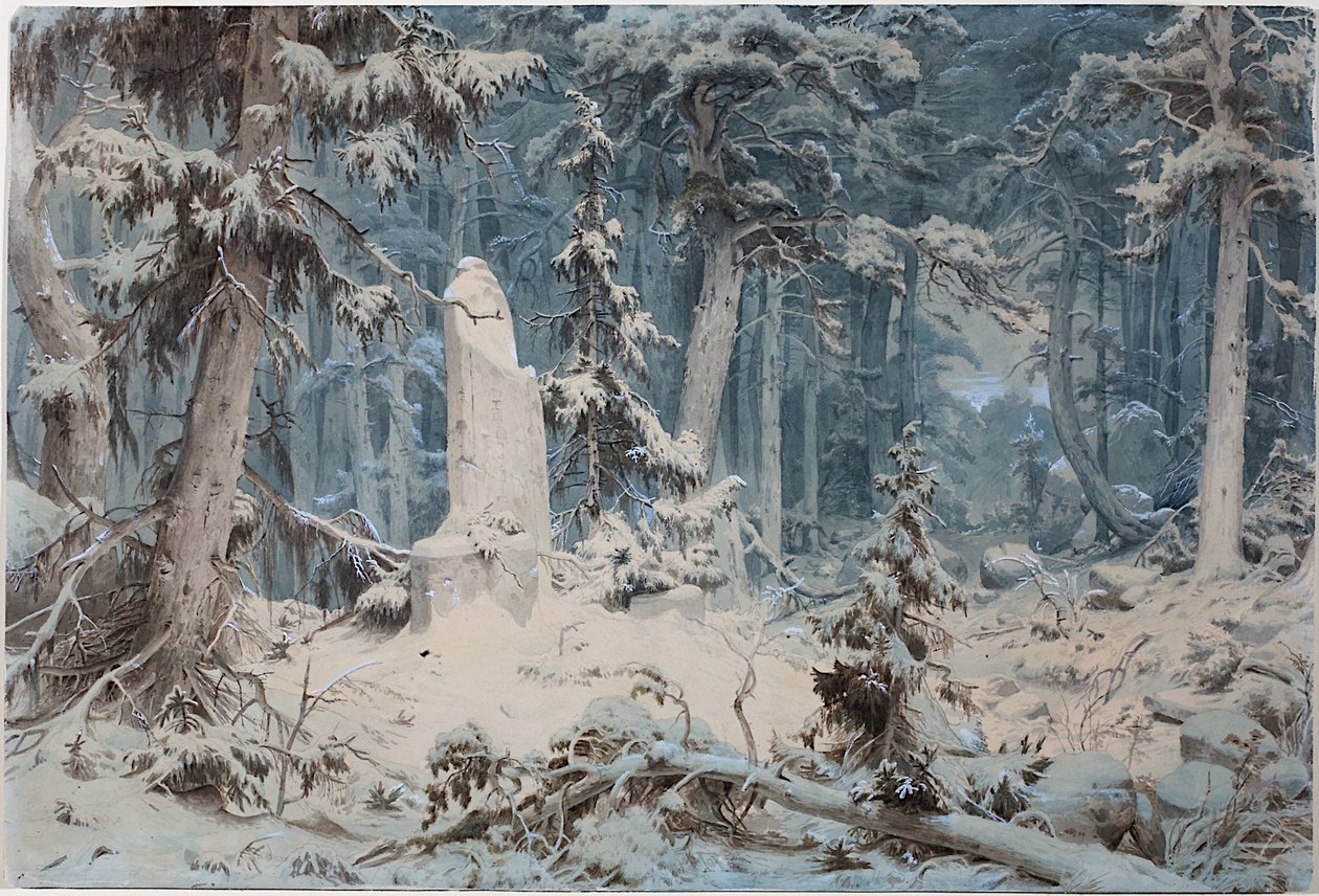 雪域森林，1835年 作者 安德烈亚斯·阿亨巴赫（Andreas Achenbach）