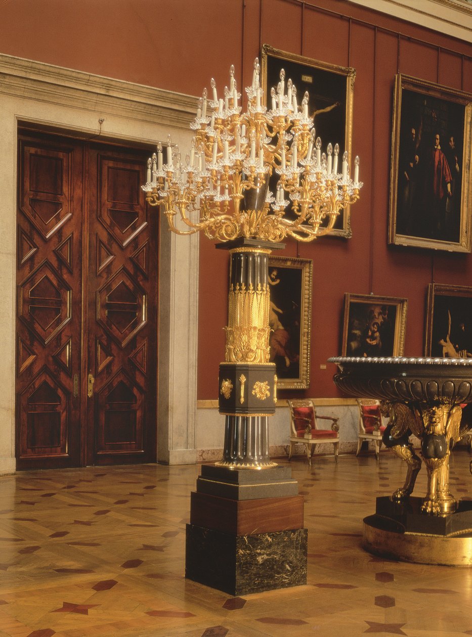 Candelabrum，Kolyvan Factory，1805（Korgon斑岩和镀金青铜） 作者 安德烈·尼基福罗维奇·沃罗尼克