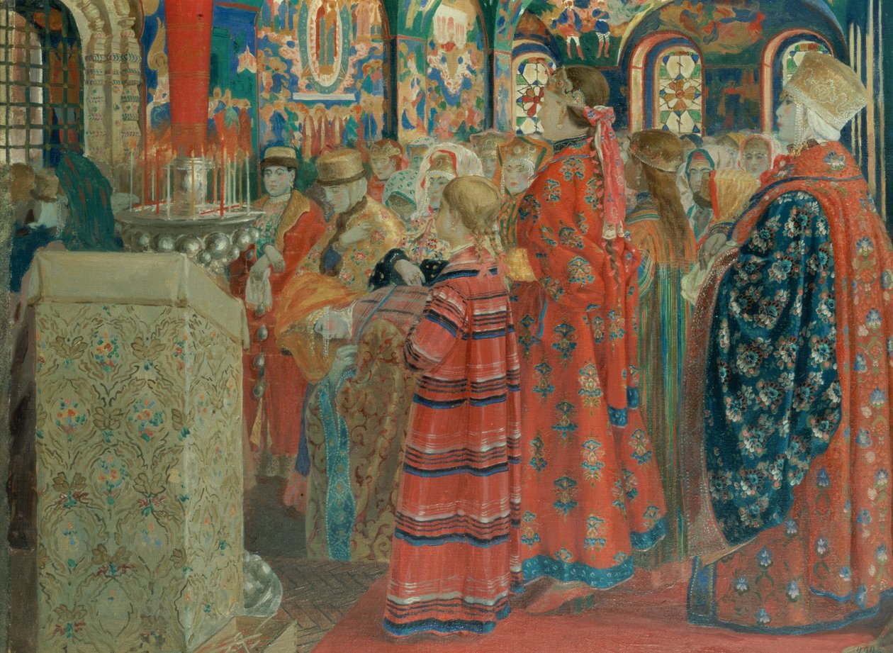 十七世纪俄罗斯妇女教会，1899年 作者 安德烈·彼得罗维奇·里亚布什金