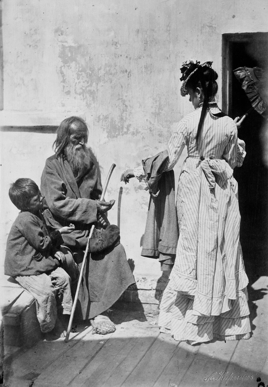施舍，c1870-c1875。 作者 安德烈·奥西波维奇·卡列林