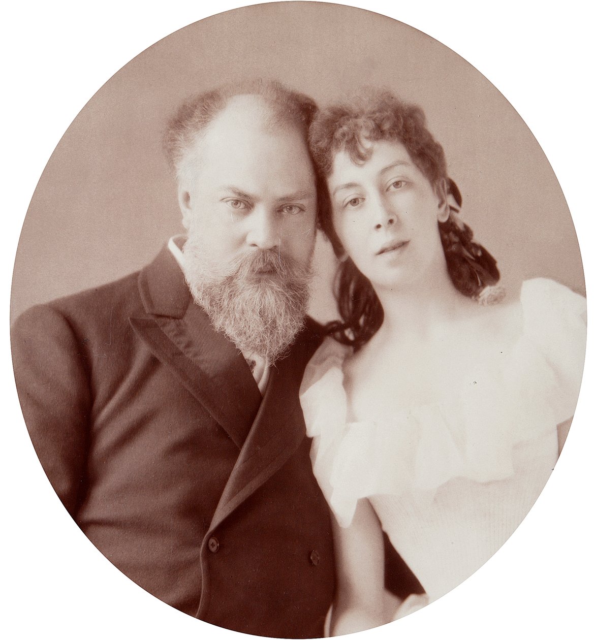 俄罗斯艺术家康斯坦丁·马科夫斯基（Konstantin Makovsky）和他的妻子，1880年代 作者 安德烈·奥西波维奇·卡列林