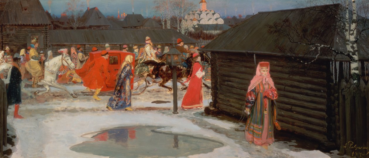 婚礼游行 作者 安德烈·彼得罗维奇（Andrei Petrovitch）Ryabushkin