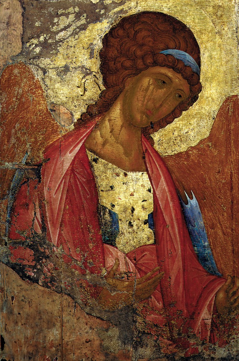 圣米迦勒大天使，约1410年。   作者 安德烈·鲁布列夫（Andrei Rublev）