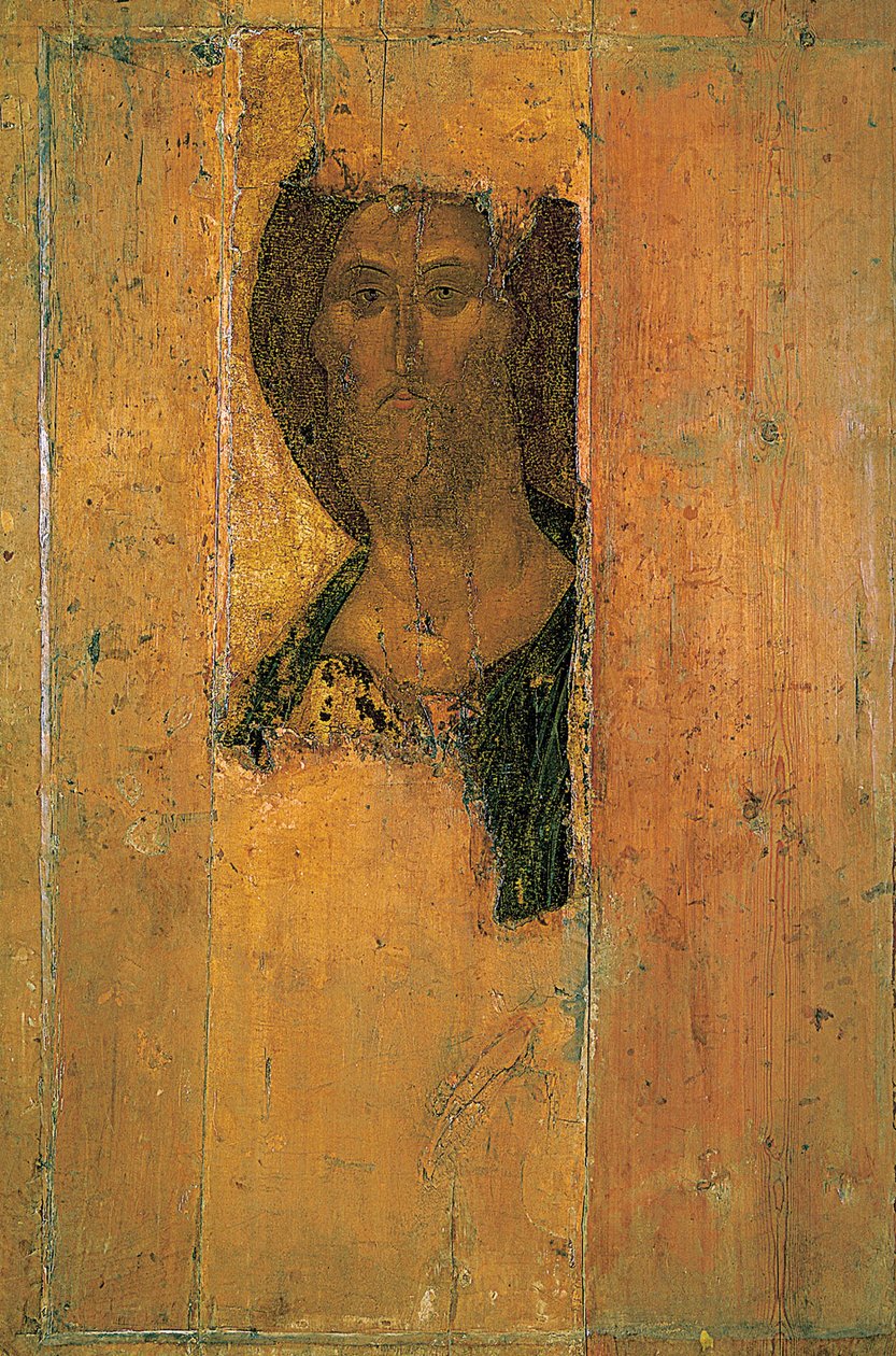 Salvator Mundi 世界的救世主，约1410年。   作者 安德烈·鲁布列夫（Andrei Rublev）
