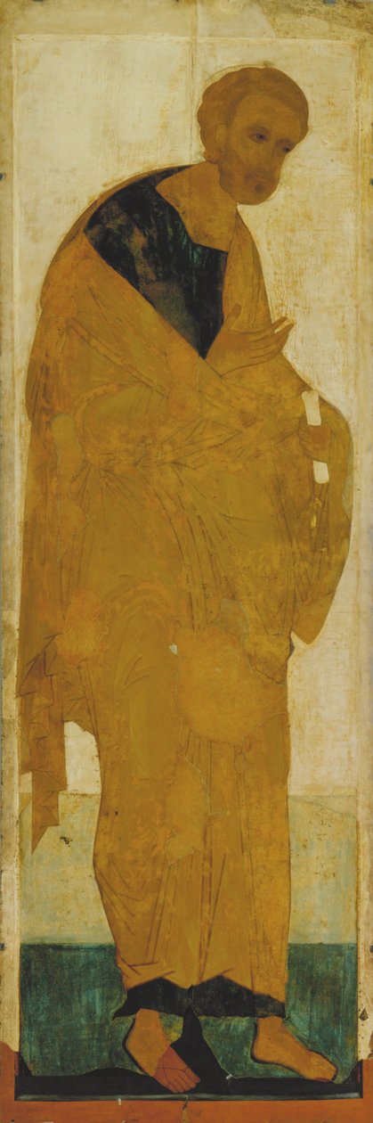 使徒彼得从Deesis范围，约1408年 作者 安德烈·鲁布列夫（Andrei Rublev）