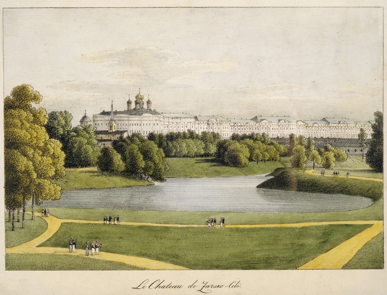 凯瑟琳宫（Tsarskoye Selo），1821-1822年 作者 安德烈·叶菲莫维奇·马蒂诺夫（Andrei Yefimovich Martynov）