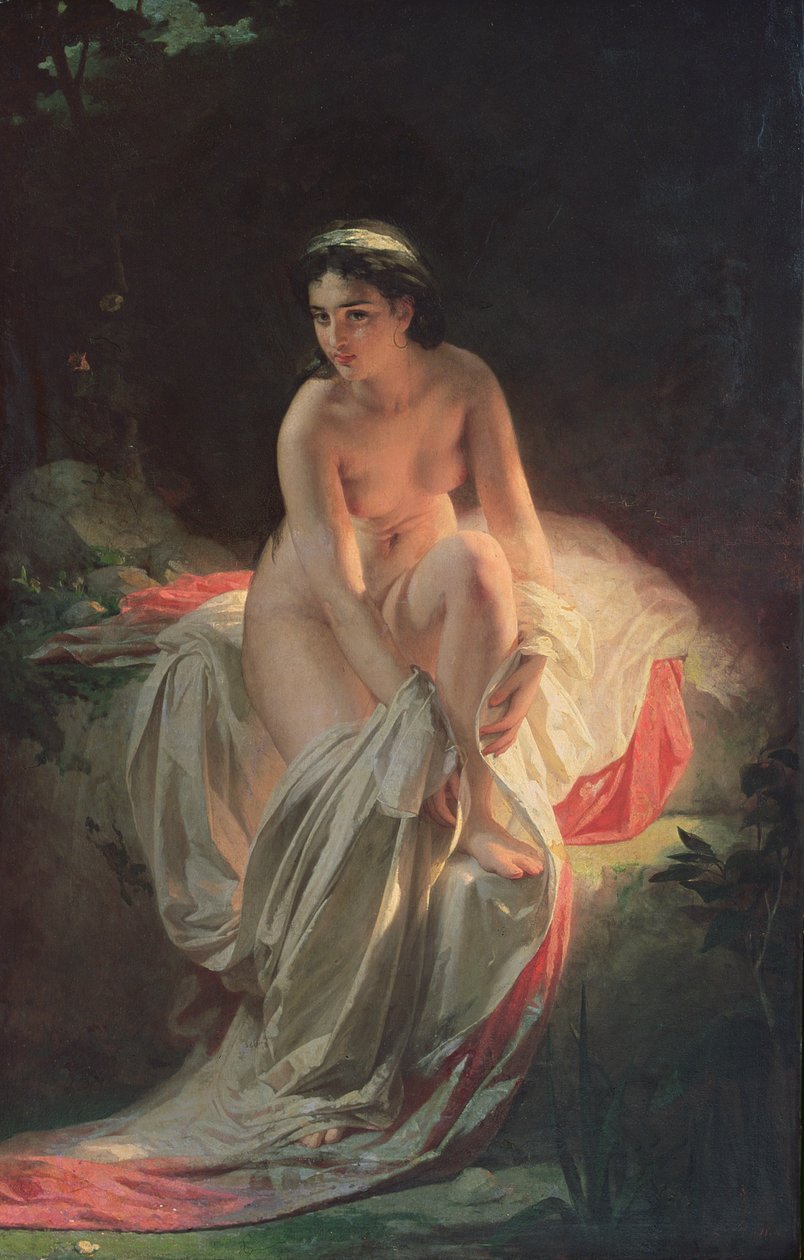 女人沐浴，1875年 作者 安德烈（Andrej Franzowitsch Belloli）
