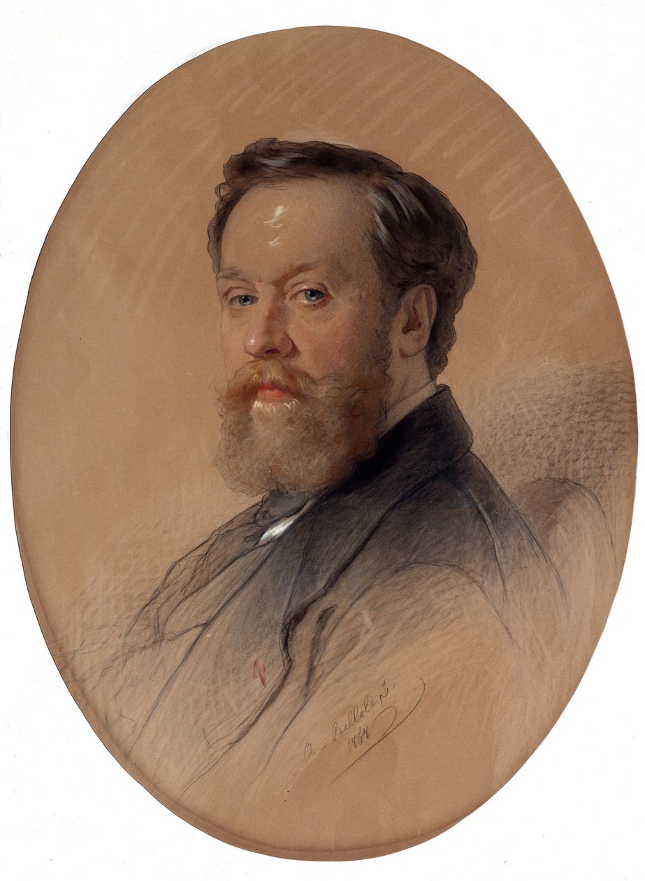 "Portrait du marechal de la noblesse V.Y. Toulinov" (Portrait of the marshal of the nobility V.Y. Tulinov) Dessin au pastel de Andrei Belloli (1820-1881) 1868 Musee des Beaux Arts Ivan Kramskoy (ou Kramskoi) a Voronej (Voronezh), Russie. 作者 安德烈（Andrej Franzowitsch Belloli）