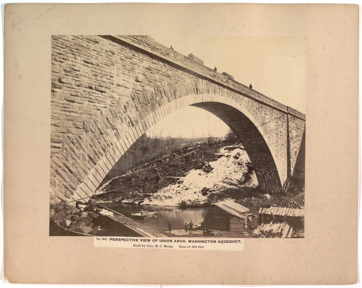 No. 302.联合拱门的透视图，华盛顿渡槽，c.1861-1865（棕褐色照片） 作者 安德鲁·约瑟夫·拉塞尔
