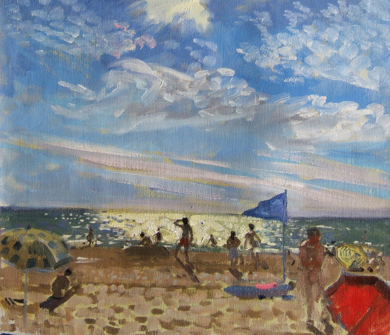 蓝旗和红太阳阴影，Montalivet 作者 安德鲁·马卡拉（Andrew Macara）