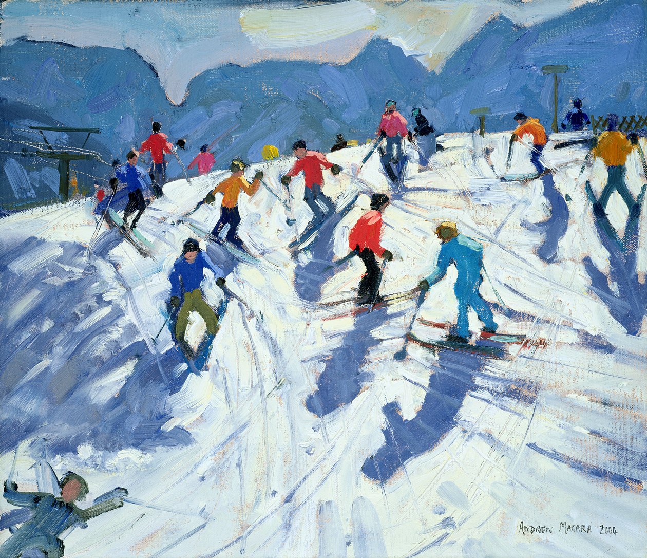 繁忙的滑雪坡，Lofer，2004 作者 安德鲁·马卡拉（Andrew Macara）