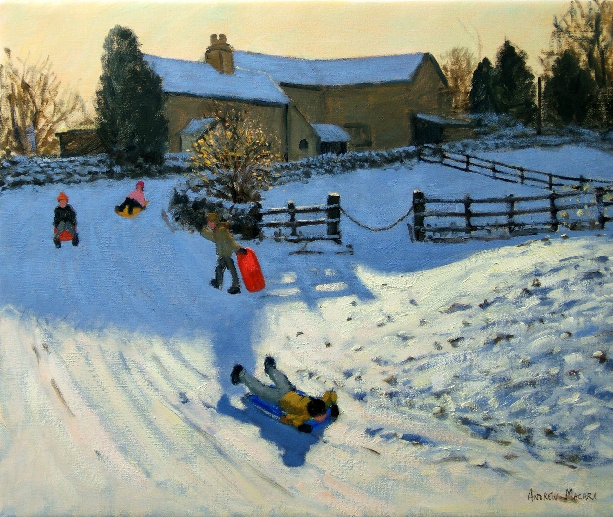 儿童雪橇，Monyash，德比郡 作者 安德鲁·马卡拉（Andrew Macara）